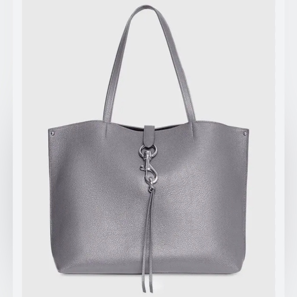 Megan Gray Leather Tote Bag